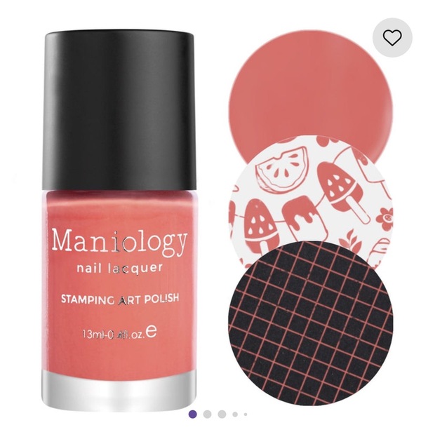 Nail polish swatch / manicure of shade Maniology Watermelon Float