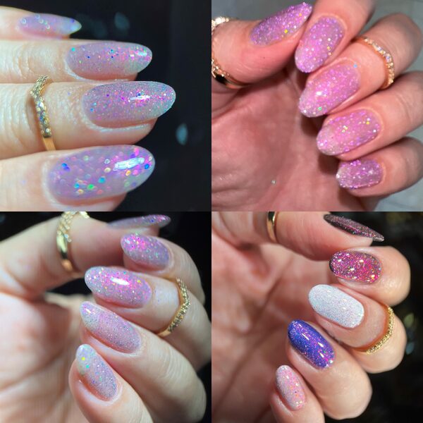 Nail polish swatch / manicure of shade Phoenix indie polish Candy Floss