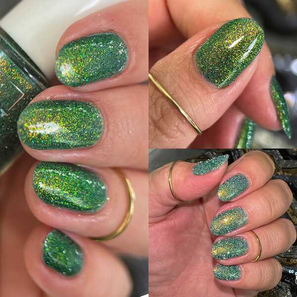 Nail polish swatch / manicure of shade MandN Polish Supreme Thunder