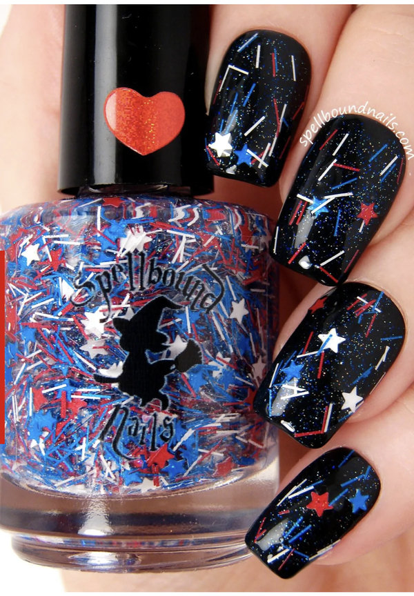 Nail polish swatch / manicure of shade Spellbound Nails Bombs Bursting in Air