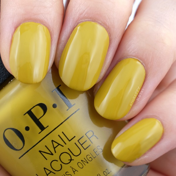 Nail polish swatch / manicure of shade OPI Ochre the Moon