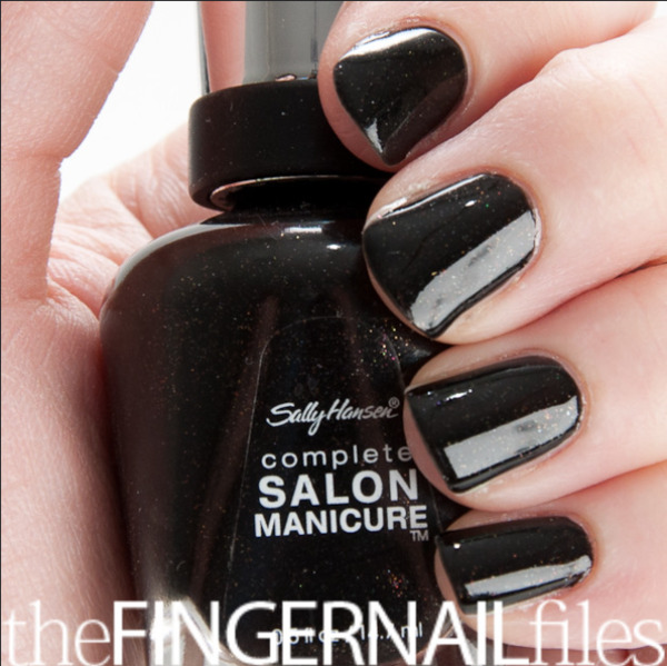 Nail polish swatch / manicure of shade Sally Hansen Midnight in NY