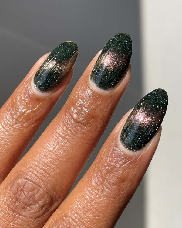 Nail polish swatch / manicure of shade Mooncat Kelp Kingdom