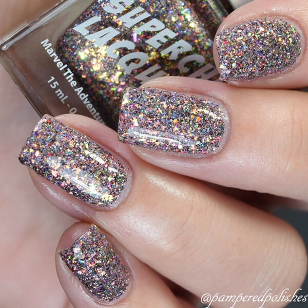 Nail polish swatch / manicure of shade SuperChic Lacquer Love Is A Battlefield