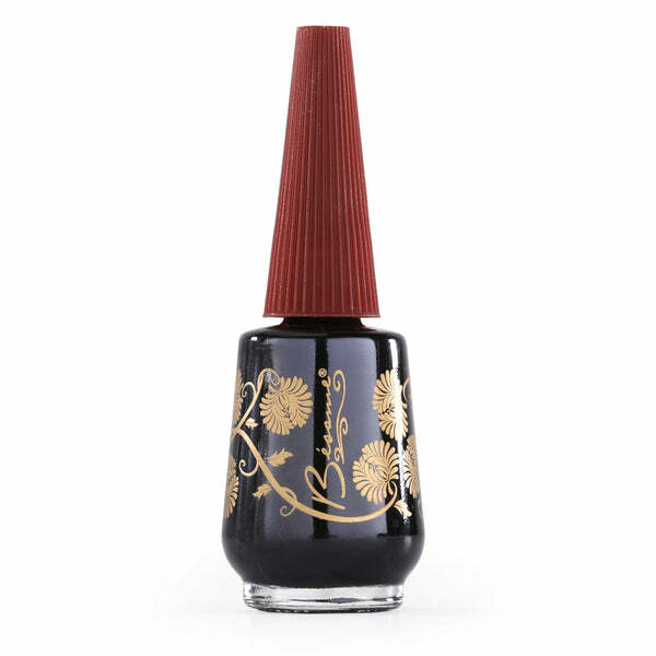 Nail polish swatch / manicure of shade Bésame Cosmetics Midnight Red