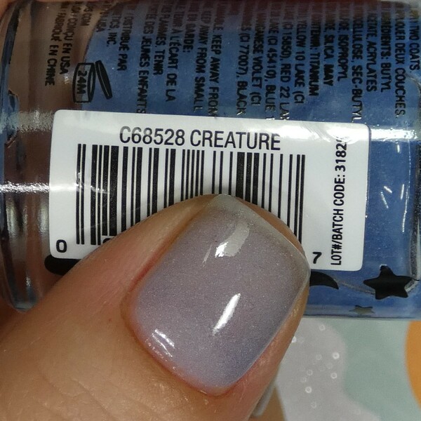 Nail polish swatch / manicure of shade L.A. Colors Creature