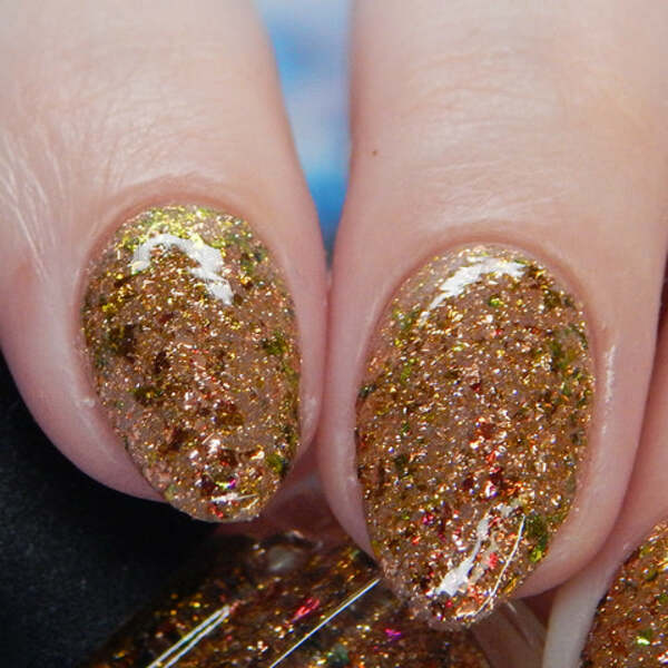 Nail polish swatch / manicure of shade Night Owl Lacquer Fun with Foliage