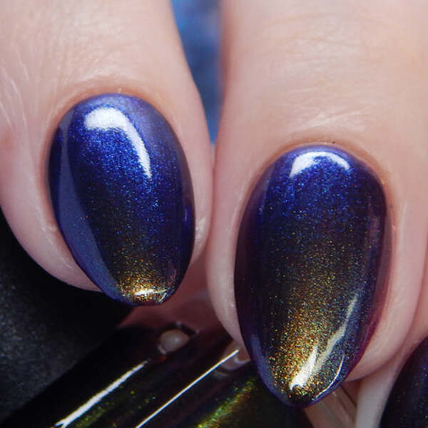 Nail polish swatch / manicure of shade Night Owl Lacquer Forever Fall