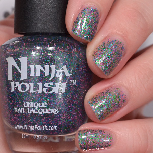 Nail polish swatch / manicure of shade Ninja Polish Sixlets Floam