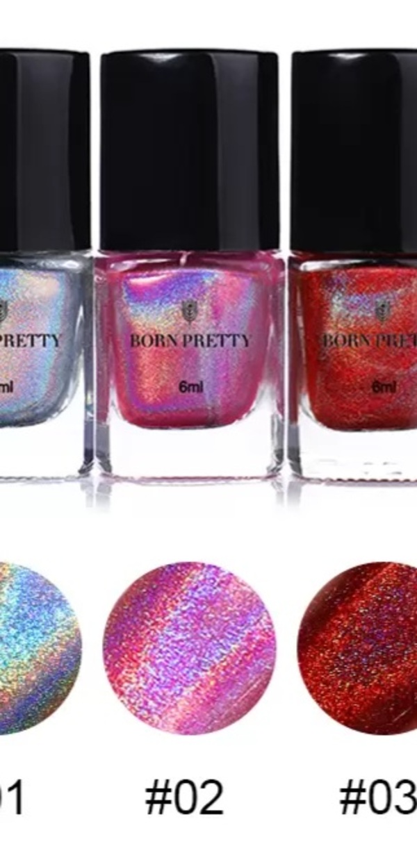 Nail polish swatch / manicure of shade Born Pretty 02