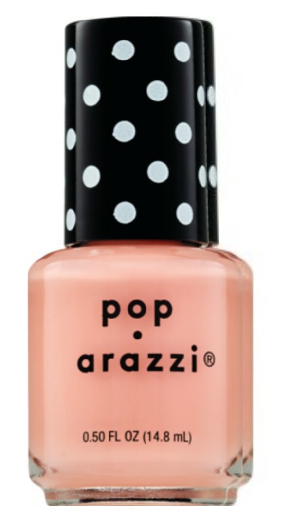 Nail polish swatch / manicure of shade Pop-arazzi Peach Season