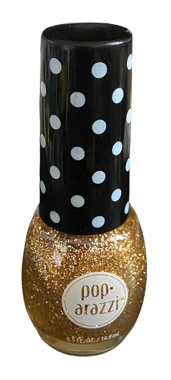 Nail polish swatch / manicure of shade Pop-arazzi Hit the Goldmine