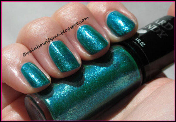 Nail polish swatch / manicure of shade Hard Candy Crush on Caribbean