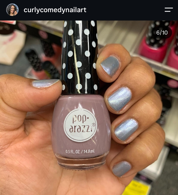Nail polish swatch / manicure of shade Pop-arazzi The Perfect Grey