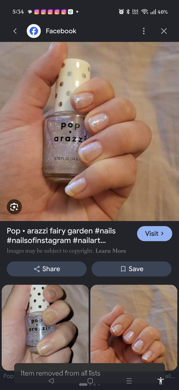 Nail polish swatch / manicure of shade Pop-arazzi Fairy Garden