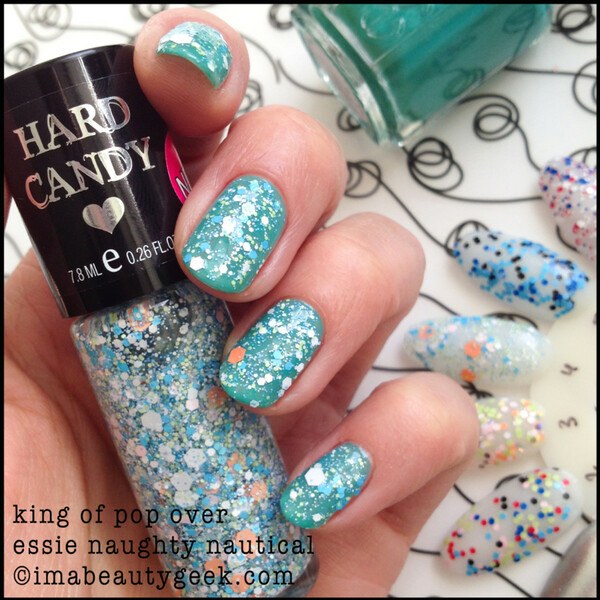 Nail polish swatch / manicure of shade Hard Candy King of Pop