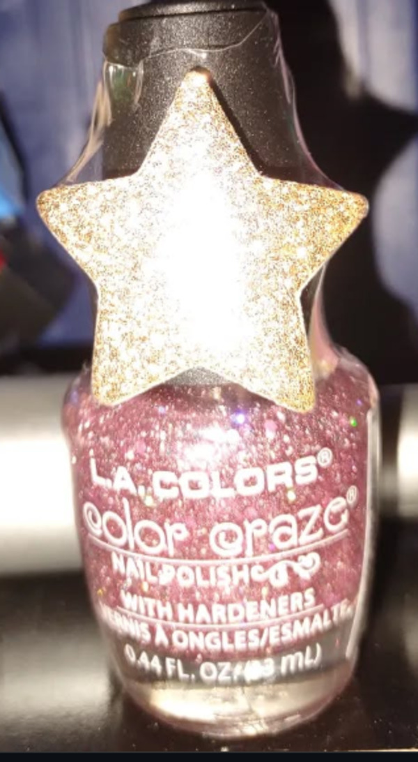 Nail polish swatch / manicure of shade L.A. Colors Love Sparks