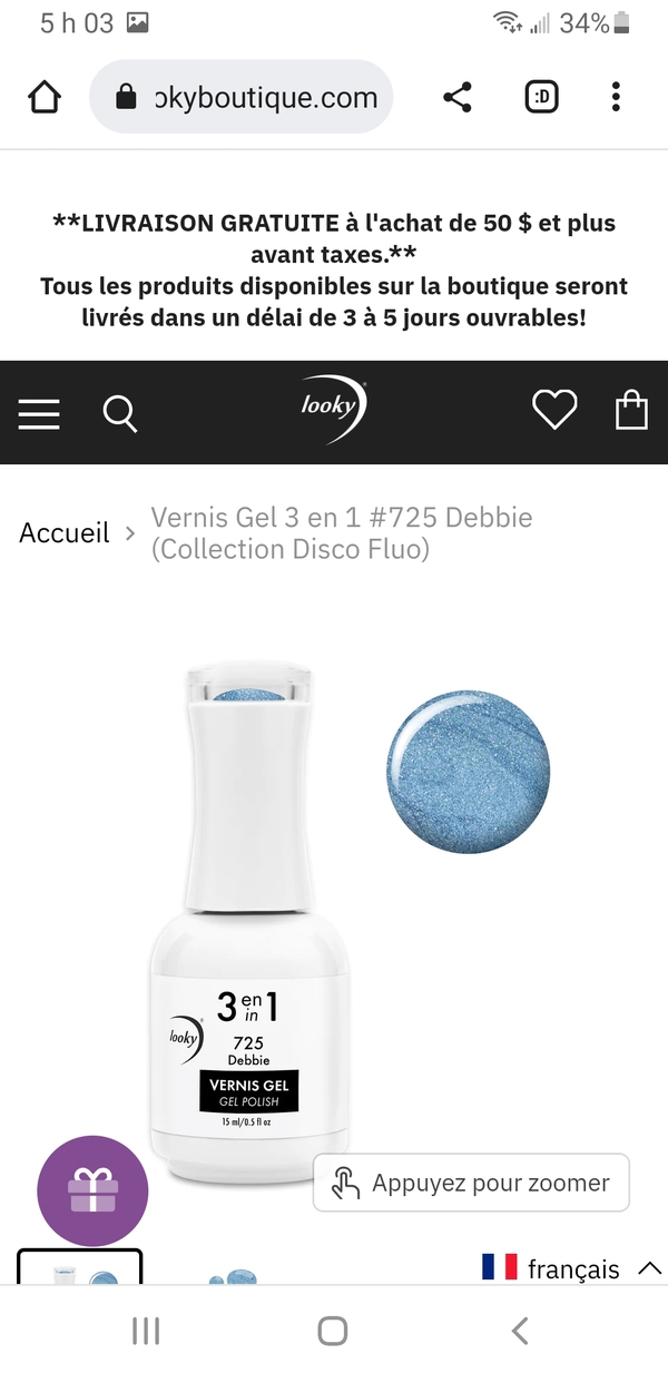 Nail polish swatch / manicure of shade Looky Debbie