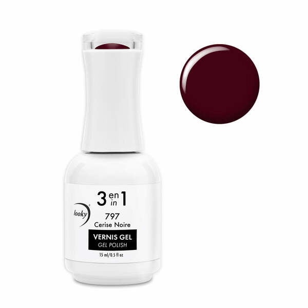 Nail polish swatch / manicure of shade Looky Cerise noire