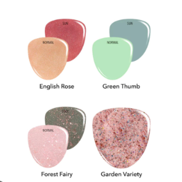 Nail polish swatch / manicure of shade Revel Garden Variety