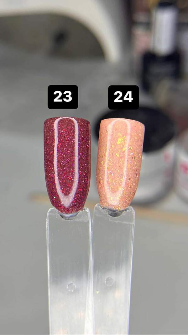 Nail polish swatch / manicure of shade Revel AC22-23