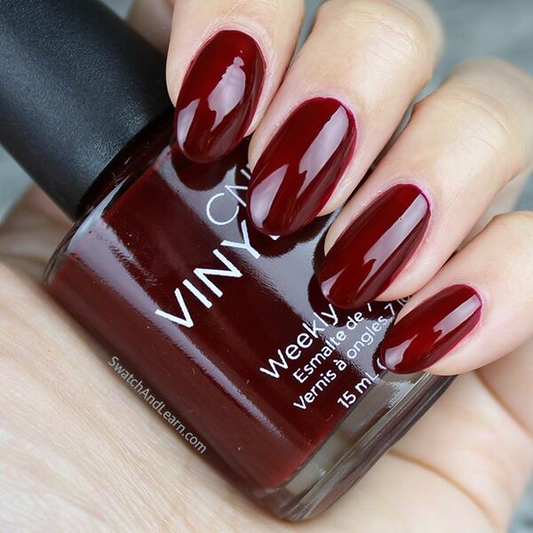 Nail polish swatch / manicure of shade CND Bloodline