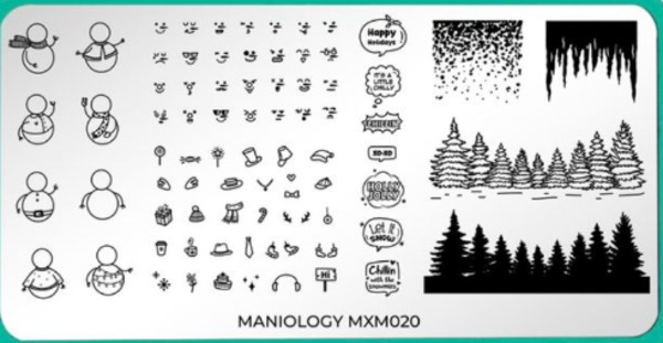 Nail polish swatch / manicure of shade Maniology Hey Mr. Snowman