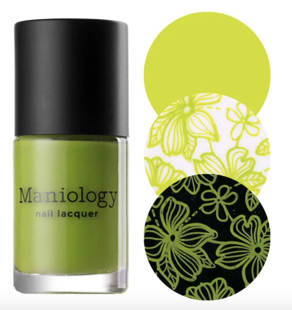 Nail polish swatch / manicure of shade Maniology Lime Pine