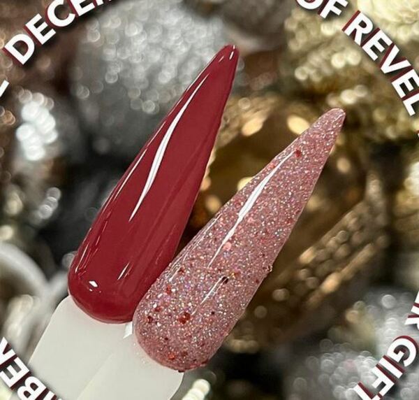 Nail polish swatch / manicure of shade Revel Sassy GOR December 2022