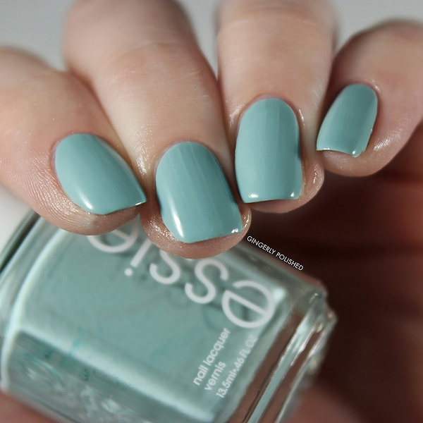 Nail polish swatch / manicure of shade essie Flight of Fantasy