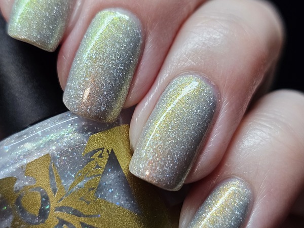 Nail polish swatch / manicure of shade Bee's Knees Lacquer Make No Bargains or Ties With The Silver Eyes
