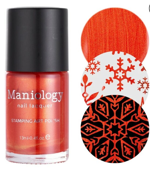 Nail polish swatch / manicure of shade Maniology Candy Cane