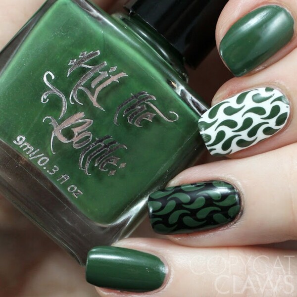 Nail polish swatch / manicure of shade Hit the Bottle Slitherin' Serpentine