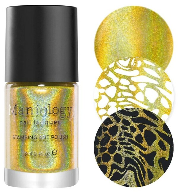 Nail polish swatch / manicure of shade Maniology Liquid Sunshine