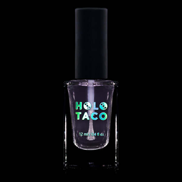 Nail polish swatch / manicure of shade Holo Taco Quick-Dry Base