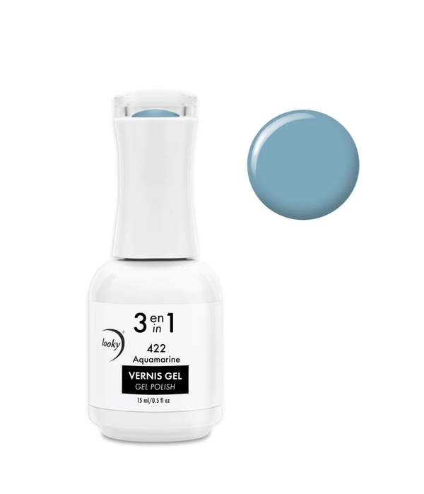 Nail polish swatch / manicure of shade Looky Aquamarine