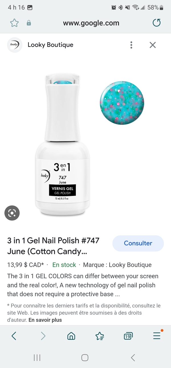 Nail polish swatch / manicure of shade Looky June