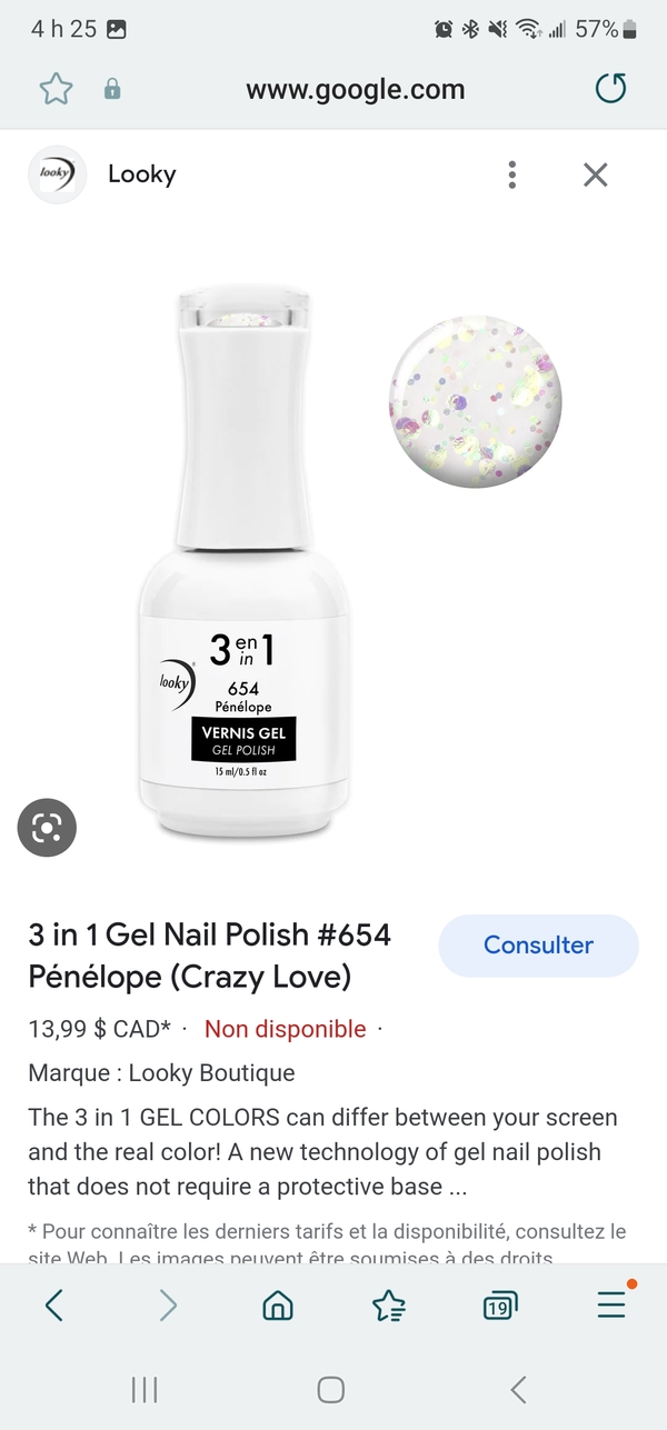 Nail polish swatch / manicure of shade Looky Pénélope