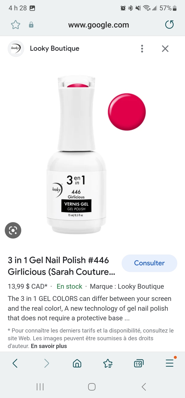 Nail polish swatch / manicure of shade Looky Girlicious