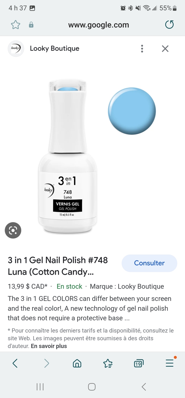 Nail polish swatch / manicure of shade Looky Luna