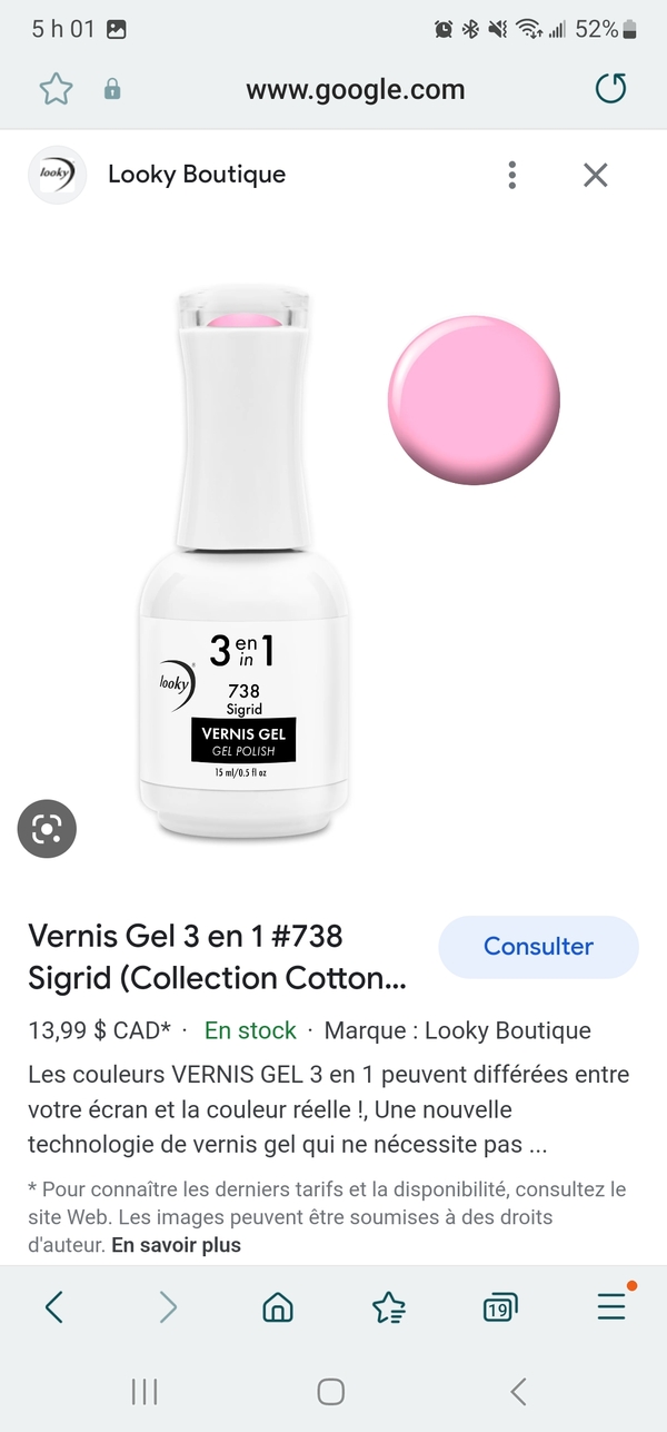 Nail polish swatch / manicure of shade Looky Sigrid