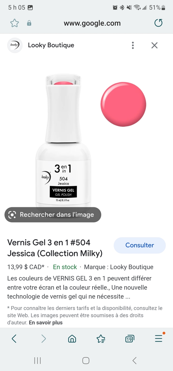 Nail polish swatch / manicure of shade Looky Jessica