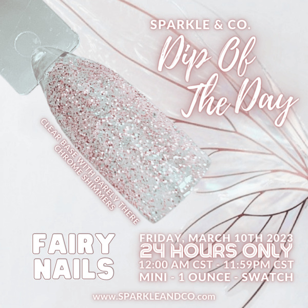 Nail polish swatch / manicure of shade Sparkle and Co. Fairy Nails