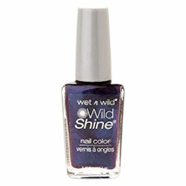 Nail polish swatch / manicure of shade wet n wild Egglplant Frost