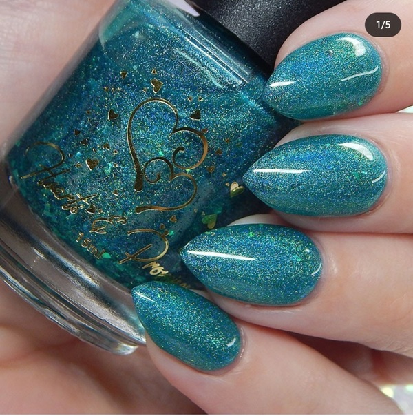 Nail polish swatch / manicure of shade Hearts and Promises Ariel
