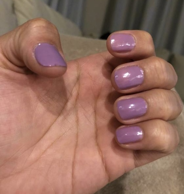 Nail polish swatch / manicure of shade Sally Hansen Lavender-dear