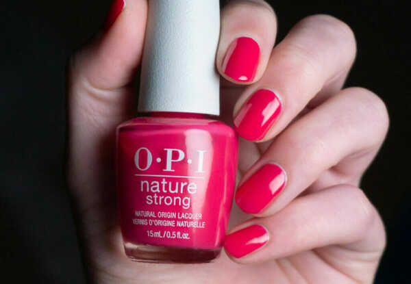 Nail polish swatch / manicure of shade OPI NATURE STRONG A Kick in the Bud