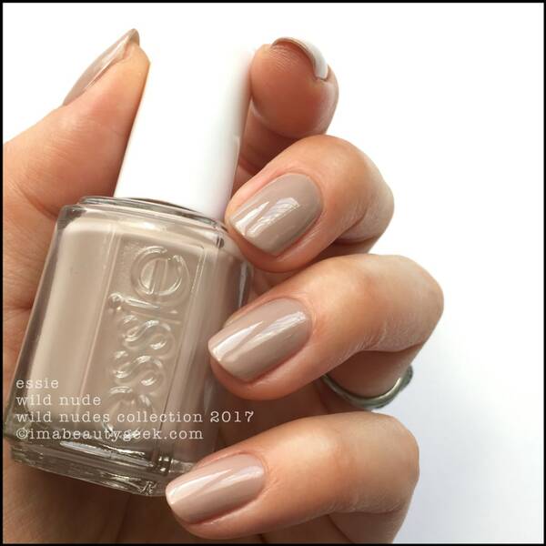 Nail polish swatch / manicure of shade essie Wild Nude