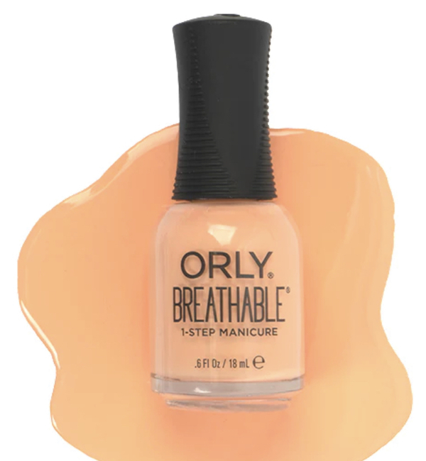 Nail polish swatch / manicure of shade Orly Breathable Are You Sherbet