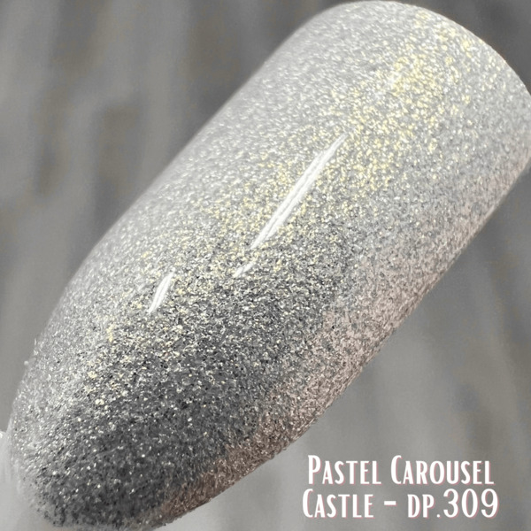 Nail polish swatch / manicure of shade Sparkle and Co. Pastel Carousel Castle